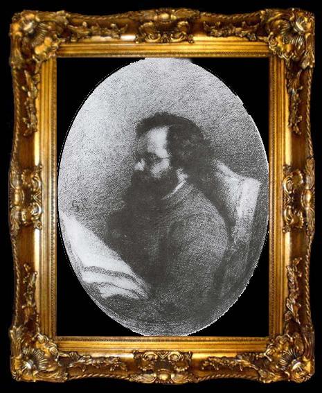 framed  Gustave Courbet Man, ta009-2